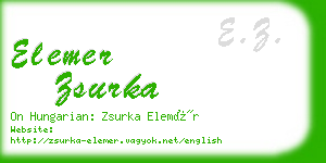 elemer zsurka business card